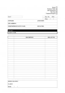 Typical Docket Book inside page design 2