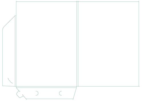 Folder template with gusset
